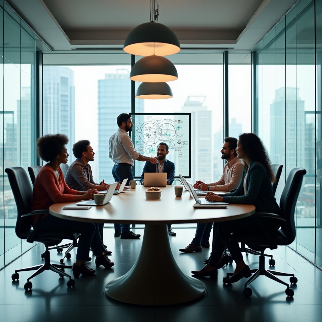 Collaborative team meeting demonstrating psychological safety principles